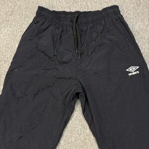 Vintage Umbro Pants Mens S Black Nylon Track Windbreaker